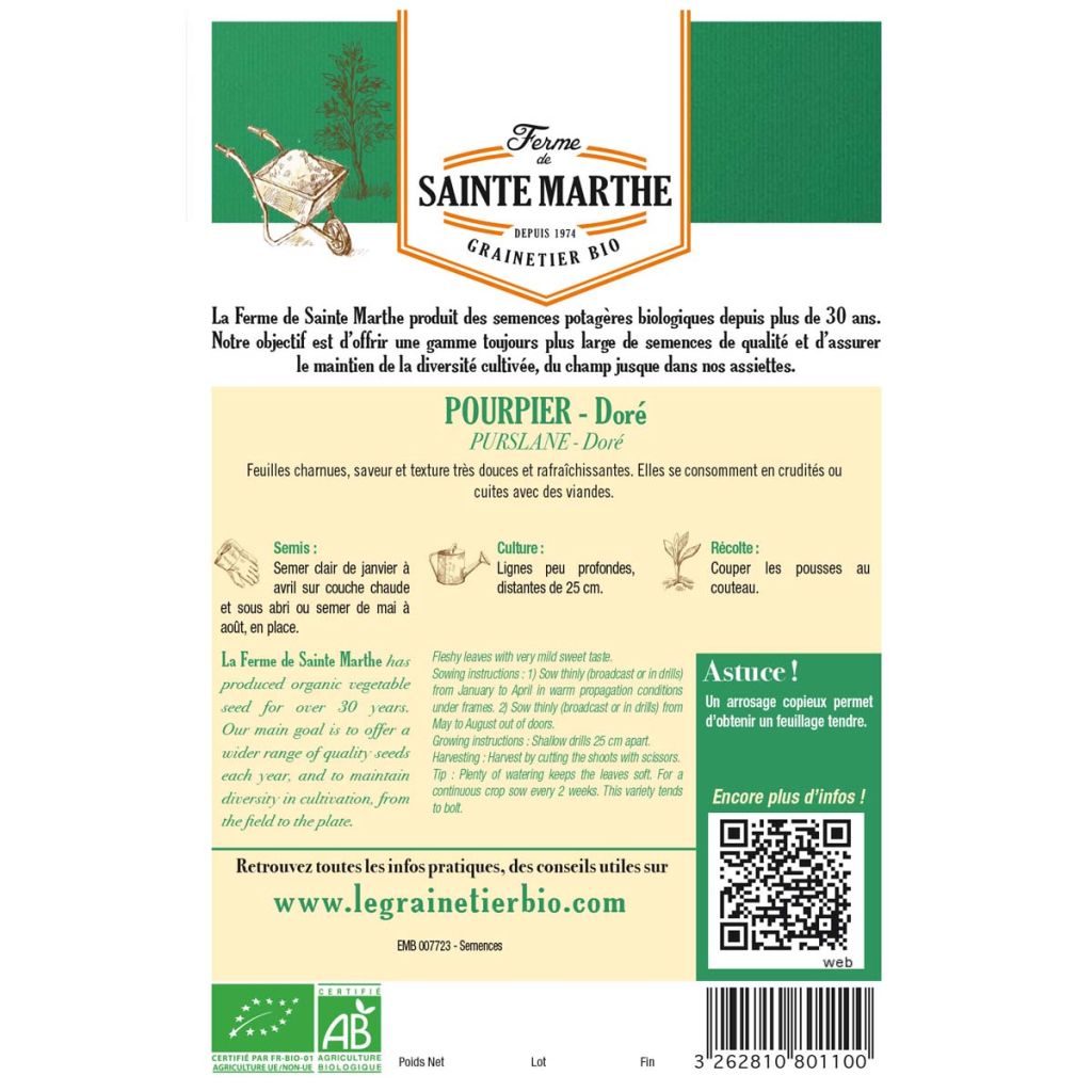 Pourpier Doré AB - Ferme de Ste Marthe