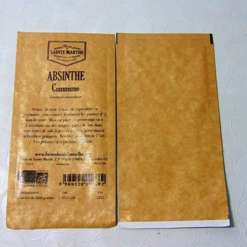 Esempio di esemplare Artemisia absinthium Bio - Assenzio maggiore (semi)  sacchetto di semi 1500 come consegnato