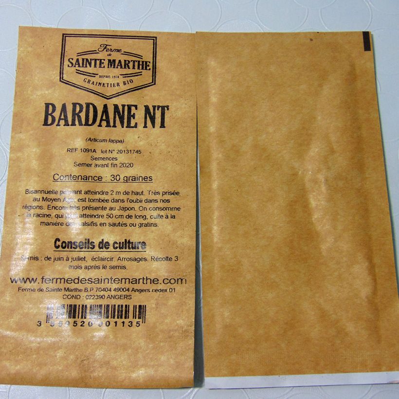 Esempio di esemplare Arctium lappa - Bardana maggiore sacchetto di semi 150 (1g) come consegnato