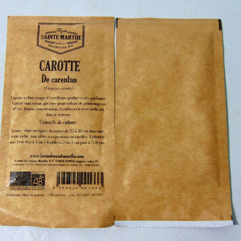 Esempio di esemplare Carota Carentan sacchetto di semi 500 (1g) come consegnato