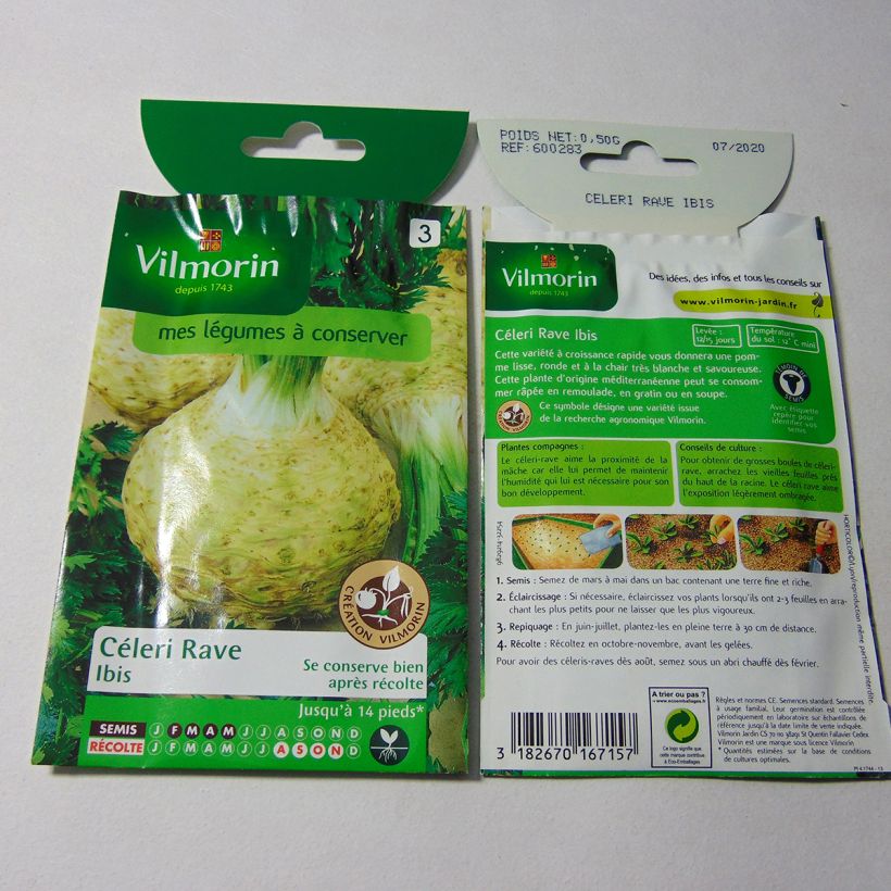 Esempio di esemplare Sedano rapa Ibis sacchetto di semi 1250 (0.5g) come consegnato