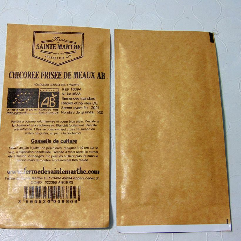 Esempio di esemplare Indivia riccia de Meaux Bio sacchetto di semi 2300 (4g) come consegnato