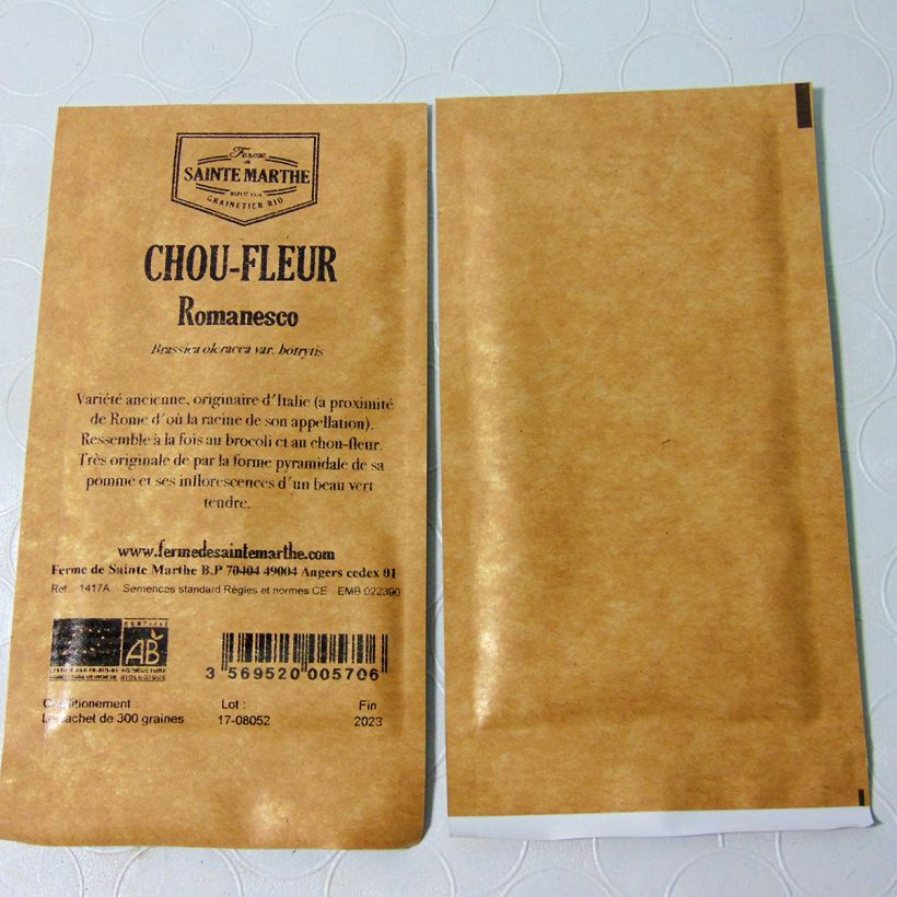 Esempio di esemplare Broccolo romanesco Bio - Ferme de Sainte Marthe sacchetto di semi 300 (1g) come consegnato