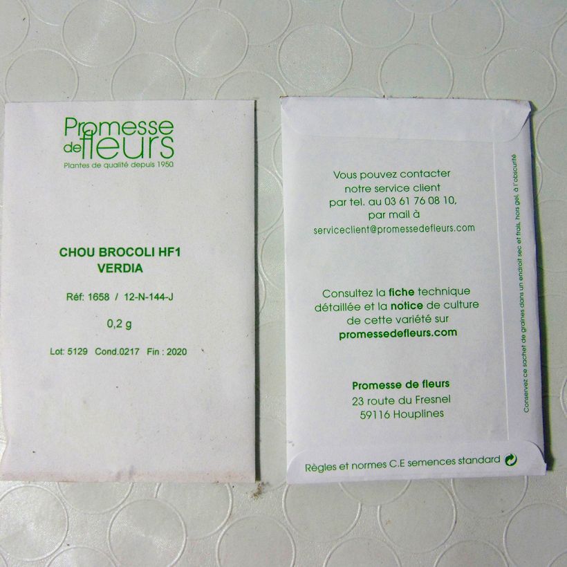 Esempio di esemplare Cavolo broccolo Verdia F1 sacchetto di semi 100 (0.2g) come consegnato