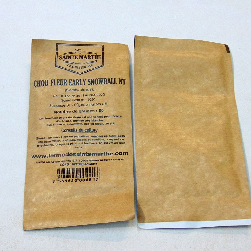 Esempio di esemplare Cavolfiore Early Snowball - Boule de Neige sacchetto di semi 80 come consegnato