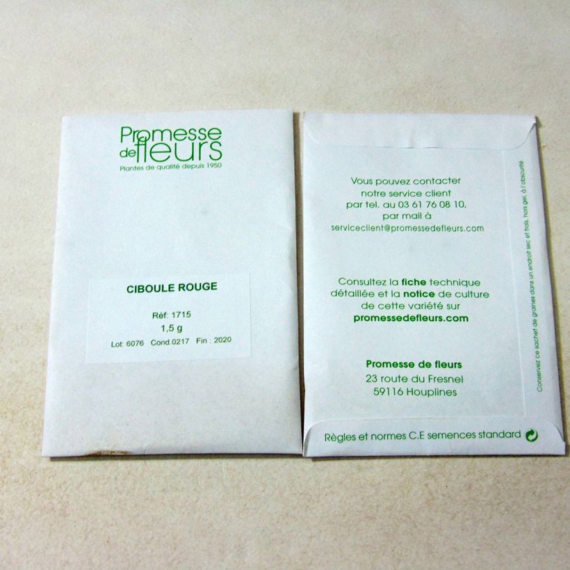 Esempio di esemplare Cipolla d'inverno Rosso (semi) sacchetto di semi 600 (1,5g) come consegnato