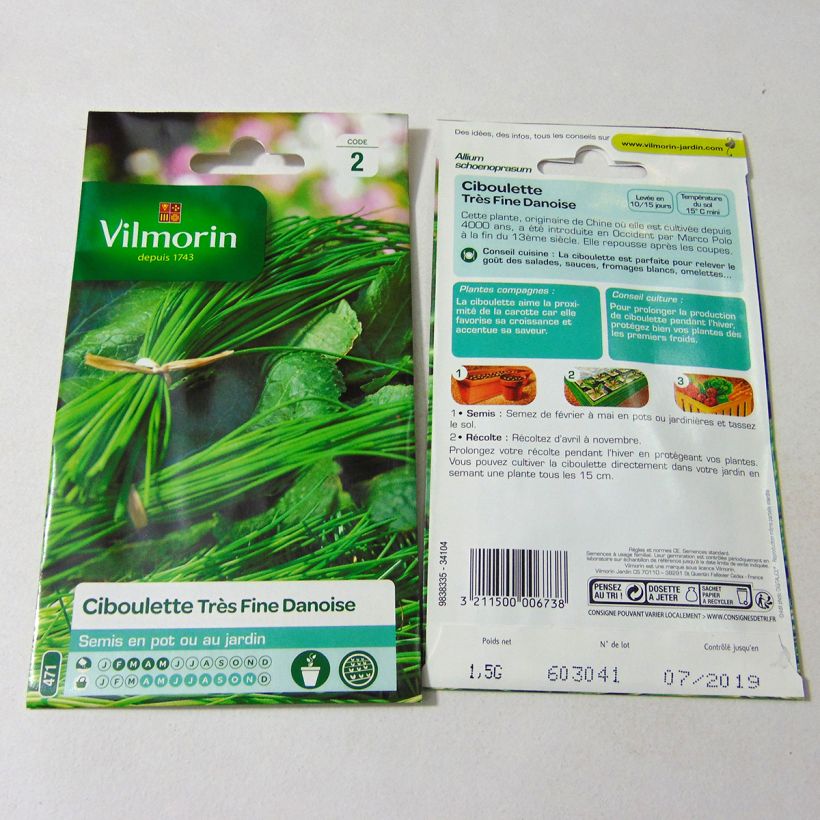 Esempio di esemplare Erba cipollina - Vilmorin sacchetto di semi 480 (1g) come consegnato