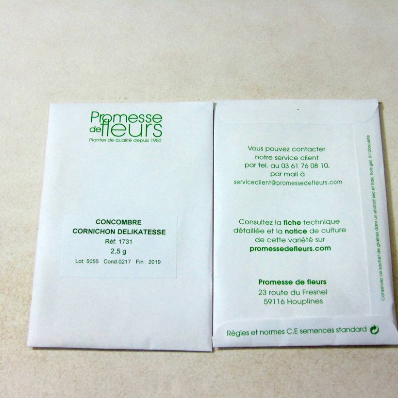 Esempio di esemplare Cetriolino per sottaceto Delikatess sacchetto di semi 85 (2,5g) come consegnato