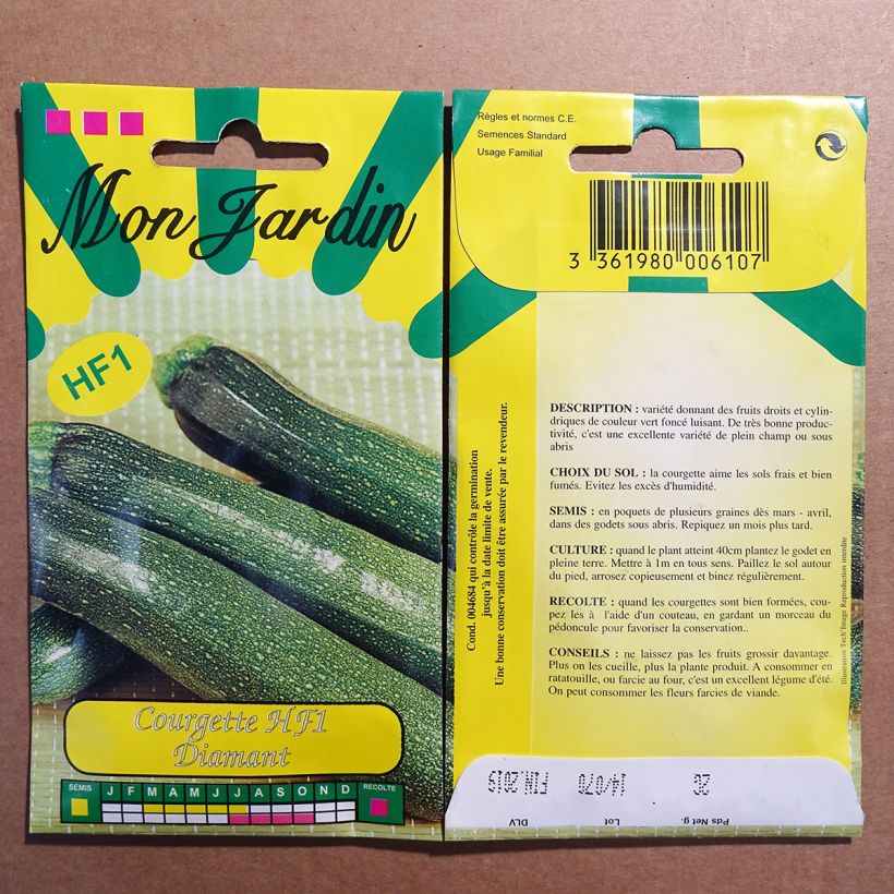 Esempio di esemplare Zucchino Diamant sacchetto di semi 20 (2g) come consegnato