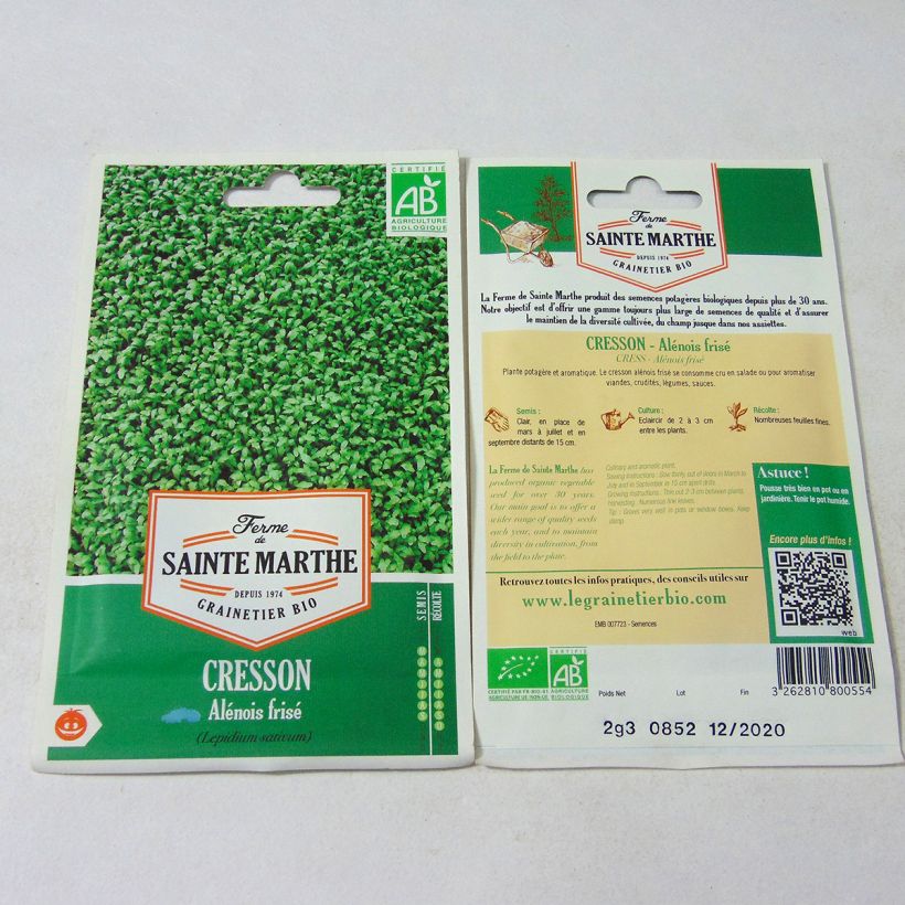 Esempio di esemplare Crescione dei giardini Alenois Frise sacchetto di semi 1000 (2.3g) come consegnato