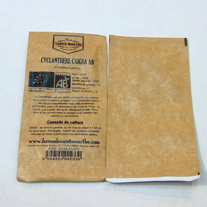 Esempio di esemplare Cyclanthera pedata Caigua - Kaywa sacchetto di semi 15 (1g) come consegnato