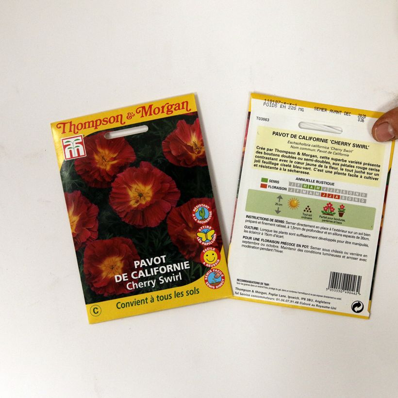 Esempio di esemplare Eschscholzia Cherry Swirl - Papavero della California sacchetto di semi 250 (0,3g) come consegnato