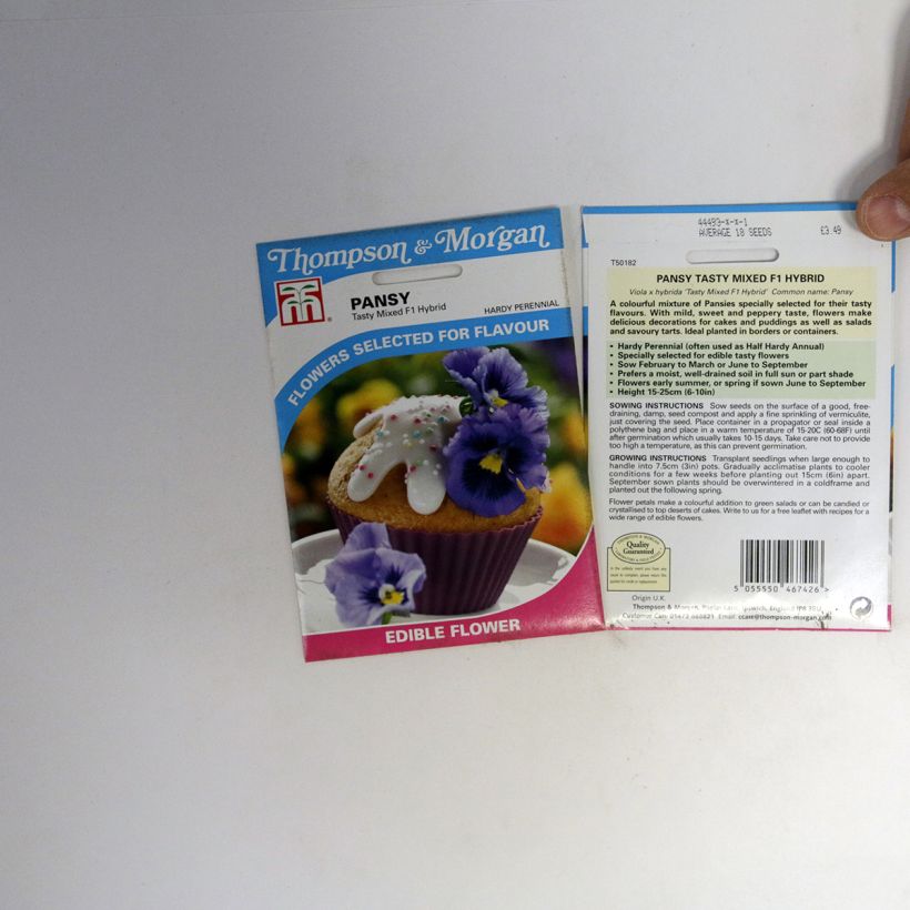 Esempio di esemplare Viola Tasty sacchetto di semi 18 come consegnato