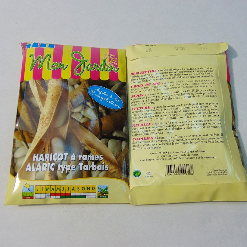 Esempio di esemplare Fagiolo rampicante da sgranare Alaric sacchetto di semi 200 (100g) come consegnato