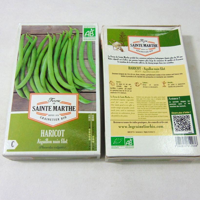Esempio di esemplare Fagiolo rosso Aiguillon Bio - Ferme de Sainte Marthe sacchetto di semi da 80 grammi come consegnato