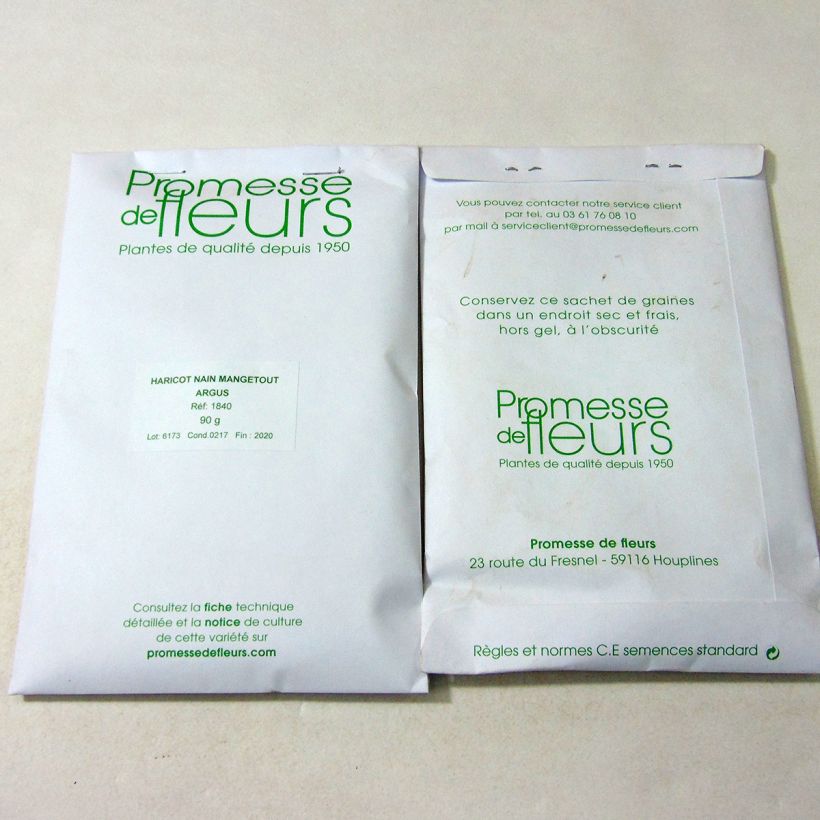 Esempio di esemplare Fagiolino Argus sacchetto di semi 150 (90g) come consegnato