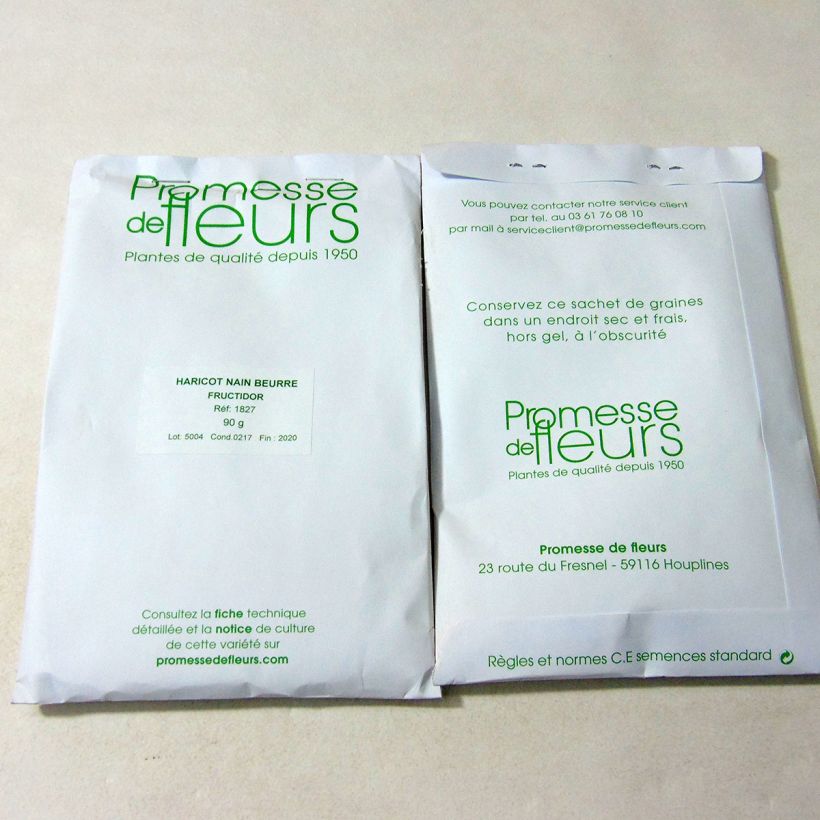 Esempio di esemplare Fagiolo giallo nano Fructidor sacchetto di semi 150 (90g) come consegnato