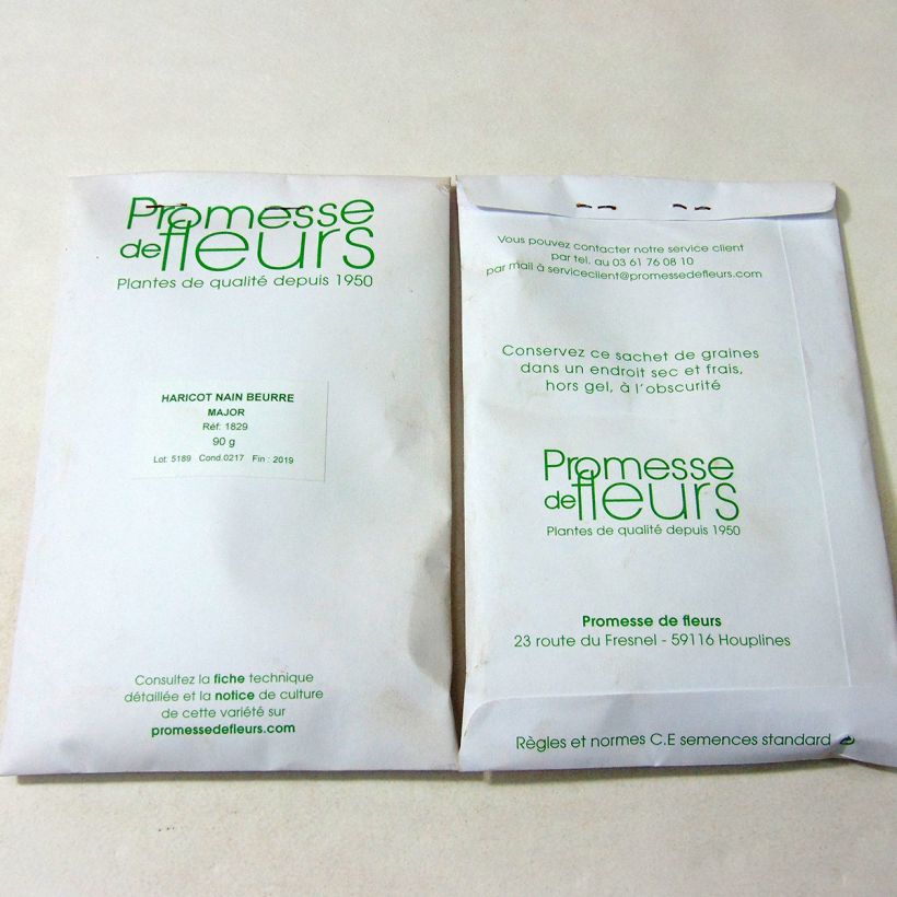 Esempio di esemplare Fagiolo giallo nano Major sacchetto di semi 250 (90g) come consegnato