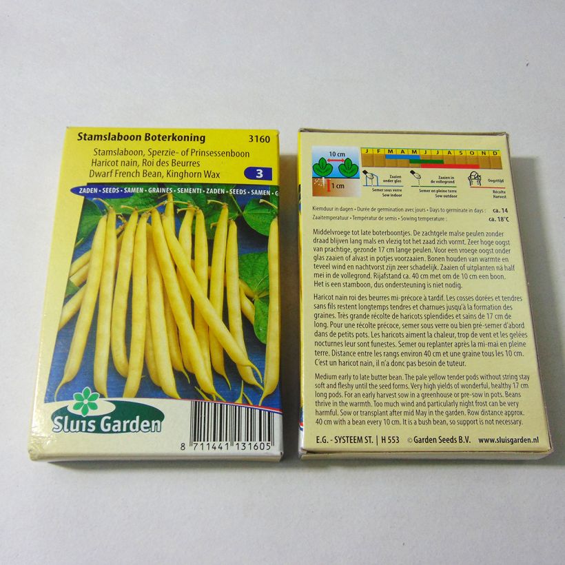 Esempio di esemplare Fagiolo giallo nano Roi des Beurres sacchetto di semi 180 (90g) come consegnato