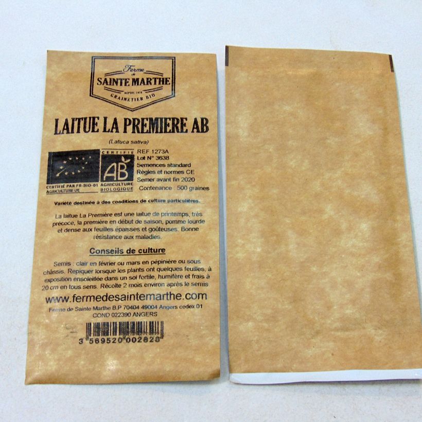 Esempio di esemplare Lattuga a cappuccio La Première sacchetto di semi 500 come consegnato