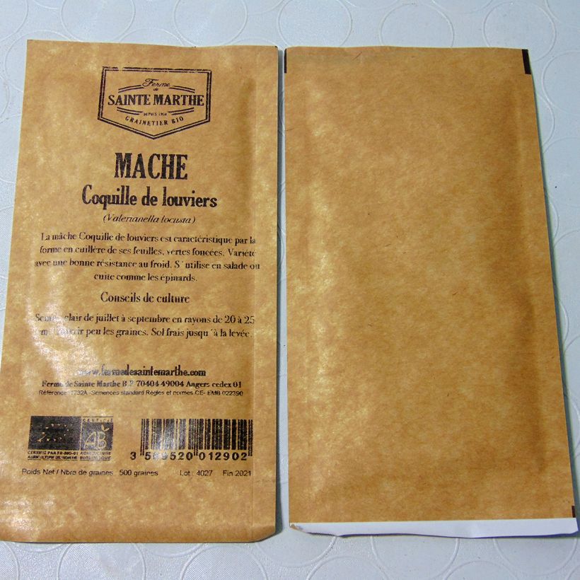 Esempio di esemplare Soncino Coquille de Louviers Bio - Ferme de Sainte Marthe sacchetto di semi 600 come consegnato