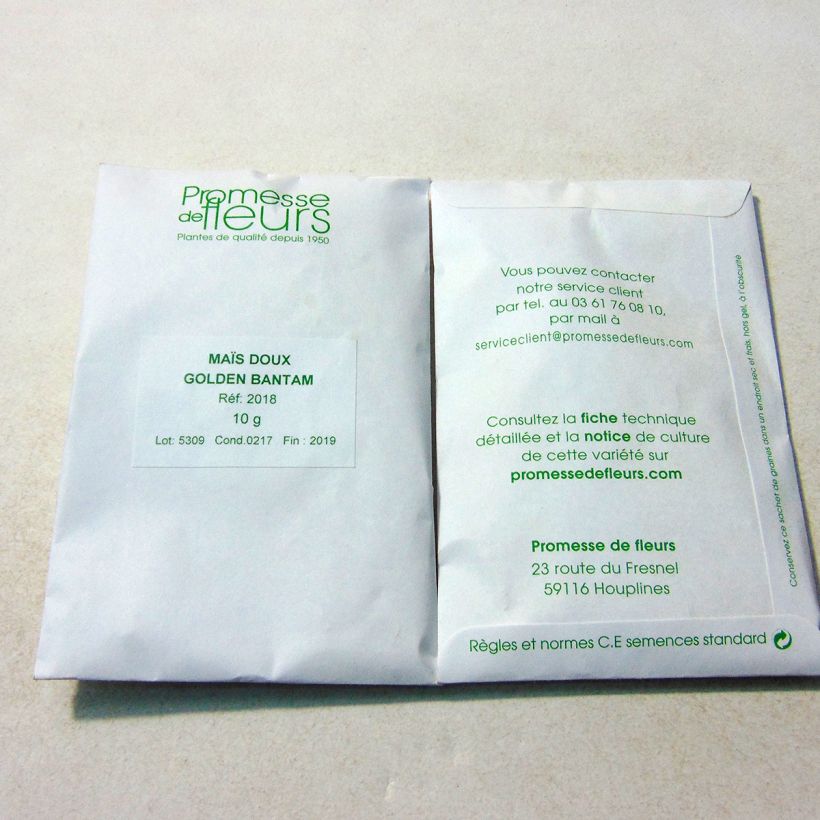 Esempio di esemplare Mais dolce Golden Bantam sacchetto di semi 40 ? 60 (10g) come consegnato