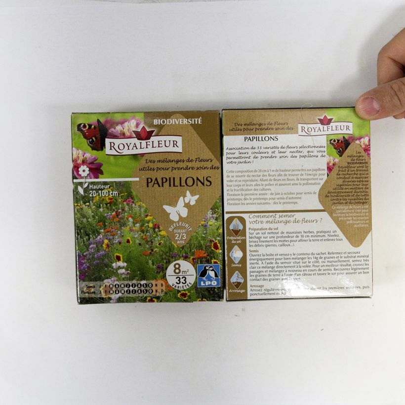 Esempio di esemplare Mix per attirare le farfalle - Scatola 8 m2 sacchetto di semi da 14 grammi come consegnato