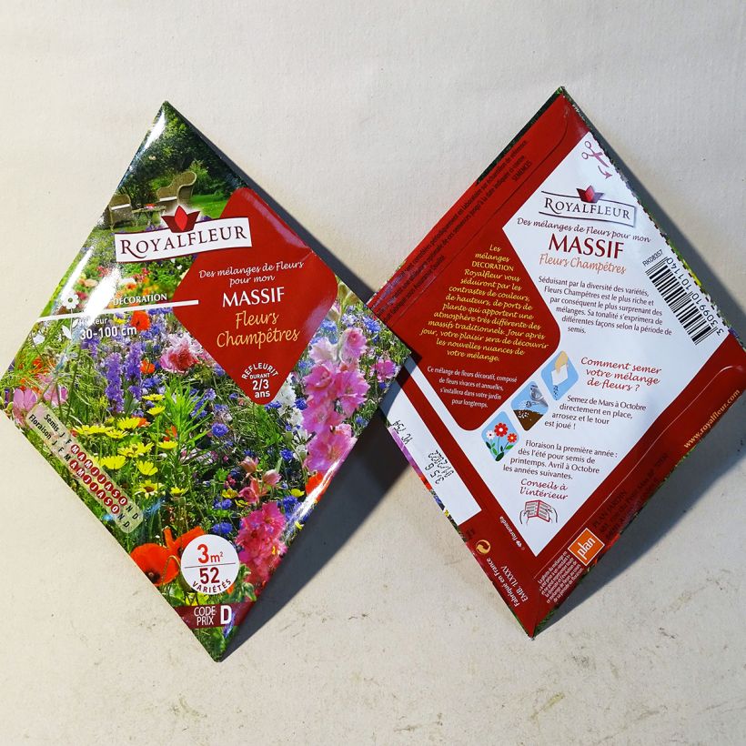 Esempio di esemplare Mischia per aiuola Fiori di Campagna - Bustina 3 m2 sacchetto di semi da 3.5 grammi come consegnato