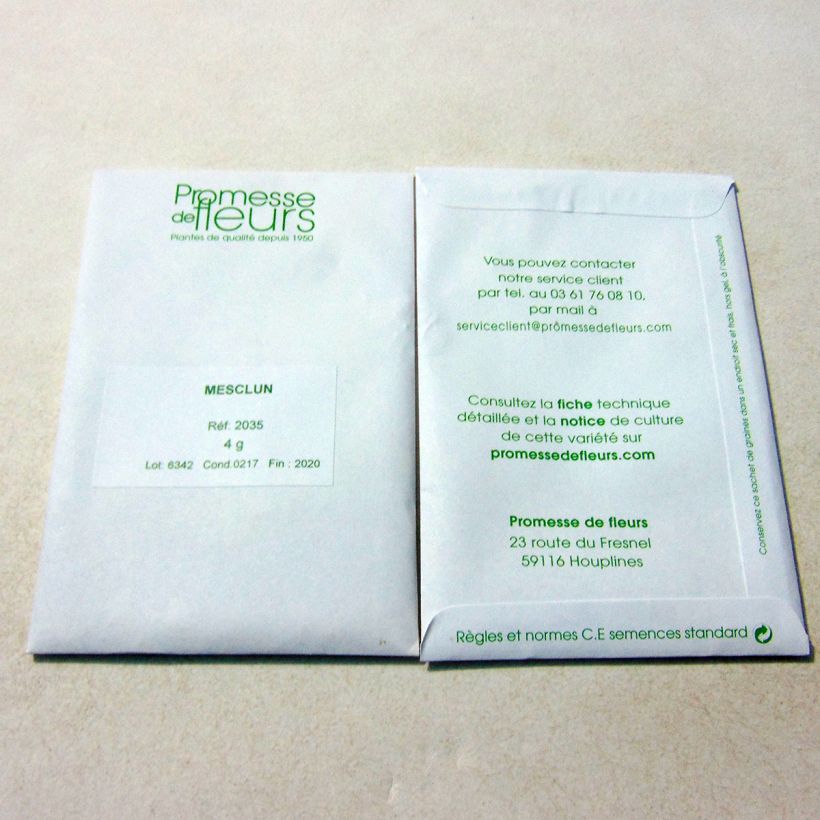 Esempio di esemplare Misticanza - Lactuca mix sacchetto di semi 3000 (4g) come consegnato