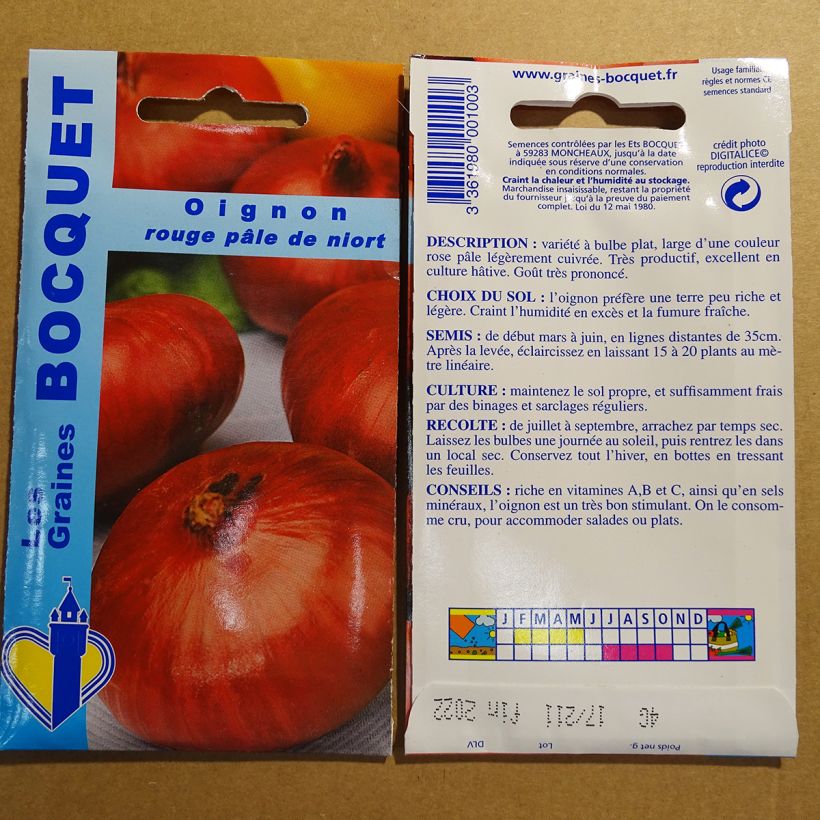 Esempio di esemplare Cipolla rossa Pâle De Niort sacchetto di semi 1000 (4g) come consegnato