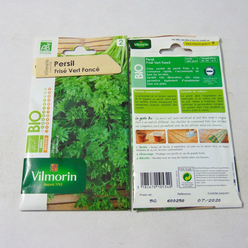 Esempio di esemplare Prezzemolo riccio Verde scuro BIO (semi) sacchetto di semi 3000 (5g) come consegnato