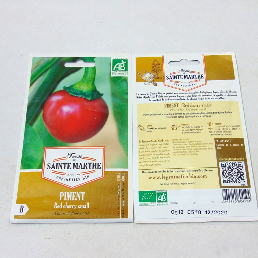 Esempio di esemplare Peperoncino Red Cherry Small sacchetto di semi 20 come consegnato