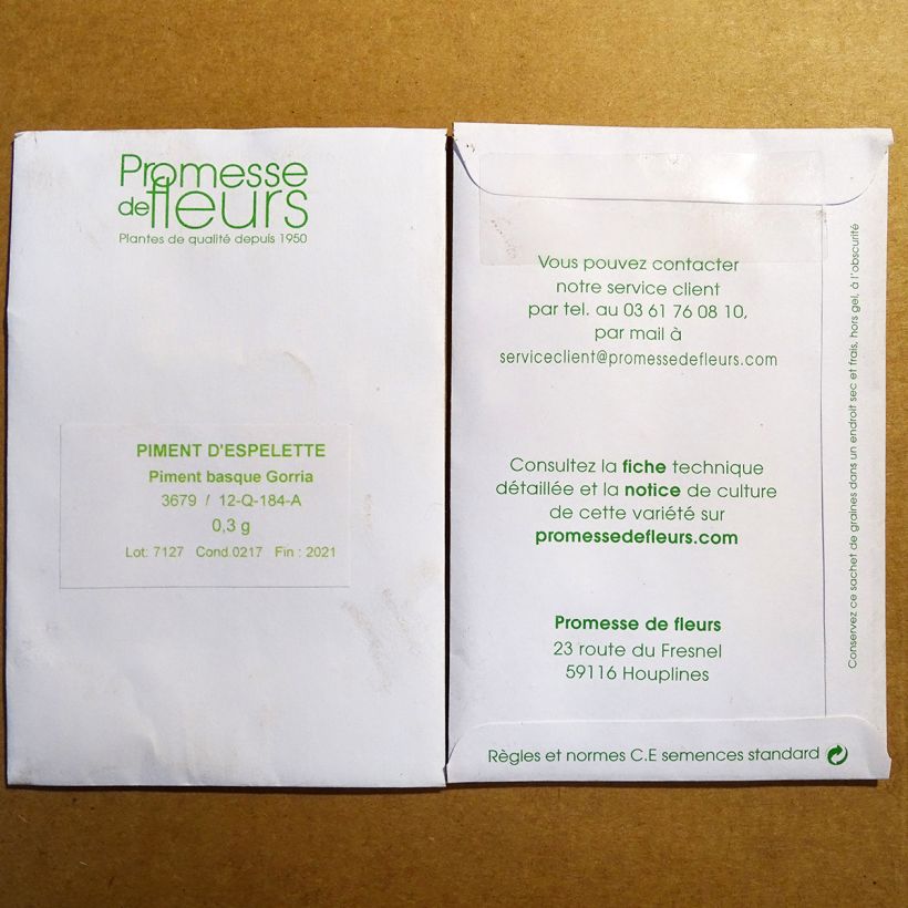 Esempio di esemplare Peperoncino Gorria sacchetto di semi 25 come consegnato