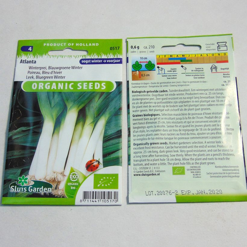 Esempio di esemplare Porro Atlanta sacchetto di semi 210 come consegnato