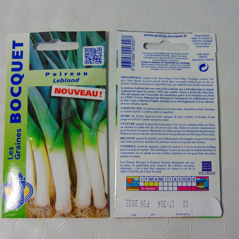 Esempio di esemplare Porro Leblond sacchetto di semi 250 (1g) come consegnato