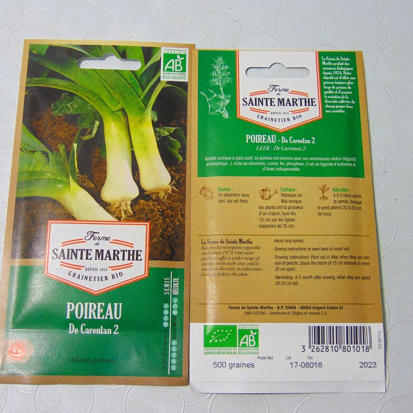 Esempio di esemplare Porro di Carentan 4 sacchetto di semi 400 (1g) come consegnato