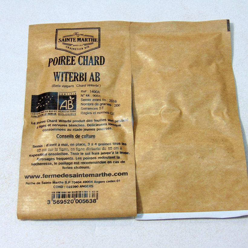 Esempio di esemplare Bietola Chard Witerbi sacchetto di semi 200 (3g) come consegnato