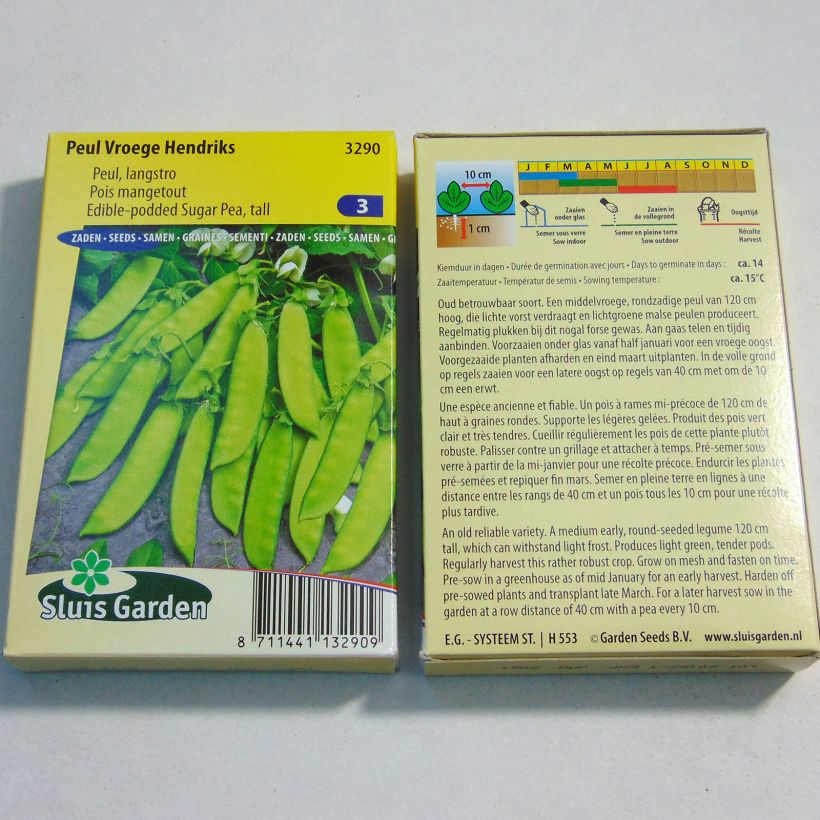 Esempio di esemplare Pisello mangiatutto Vroege Hendriks sacchetto di semi 300 (100g) come consegnato