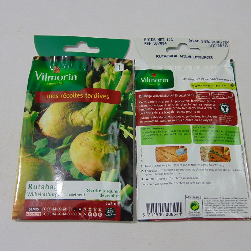 Esempio di esemplare Rutabaga Wilhemsburger sacchetto di semi 3500 (10g) come consegnato