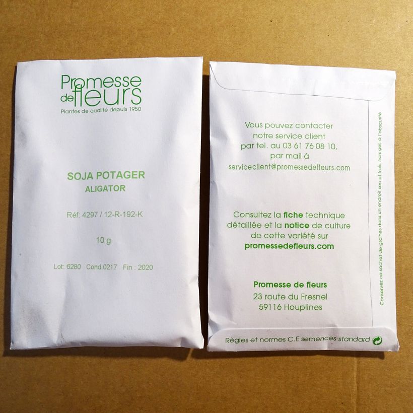 Esempio di esemplare Glycine hispida - Soia sacchetto di semi 50 ? 80 (10g) come consegnato