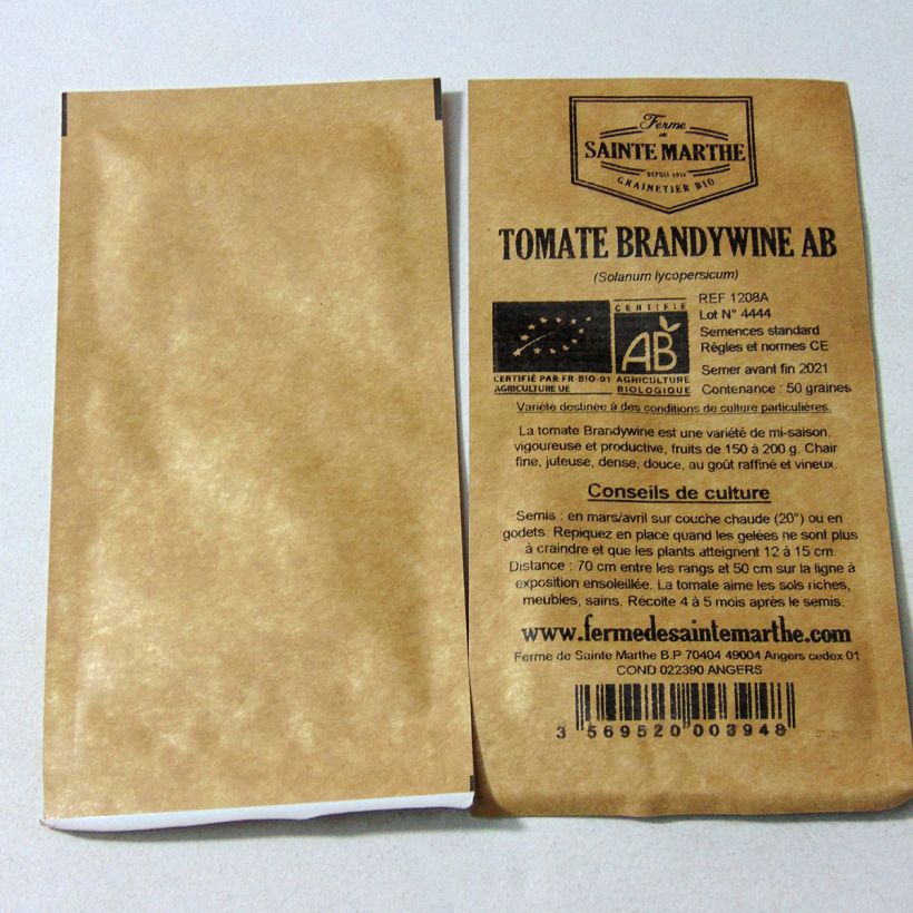 Esempio di esemplare Pomodoro cuore di bue/Beefsteak Brandywine sacchetto di semi 50 come consegnato