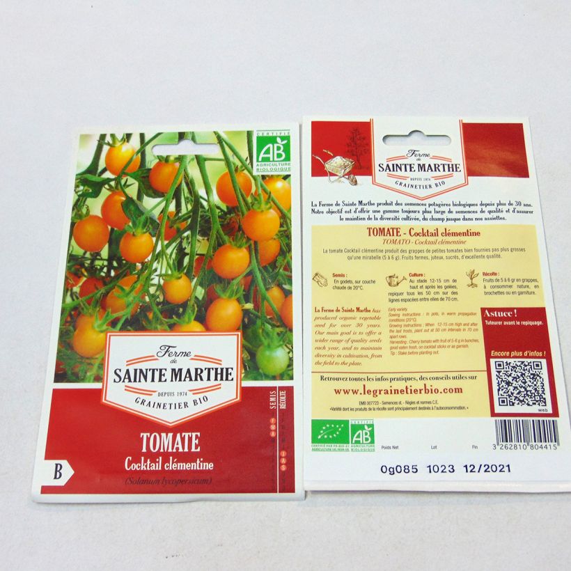 Esempio di esemplare Pomodoro ciliegino/datterino Cocktail Clémentine sacchetto di semi 50 come consegnato