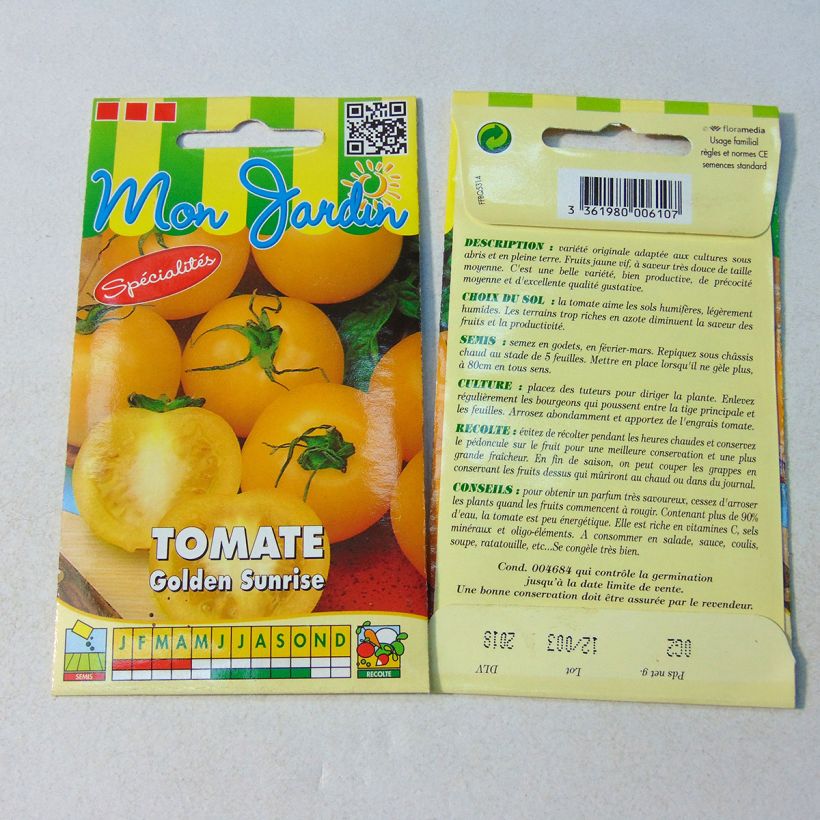 Esempio di esemplare Pomodoro Golden Sunshine sacchetto di semi 60 (0.2g) come consegnato