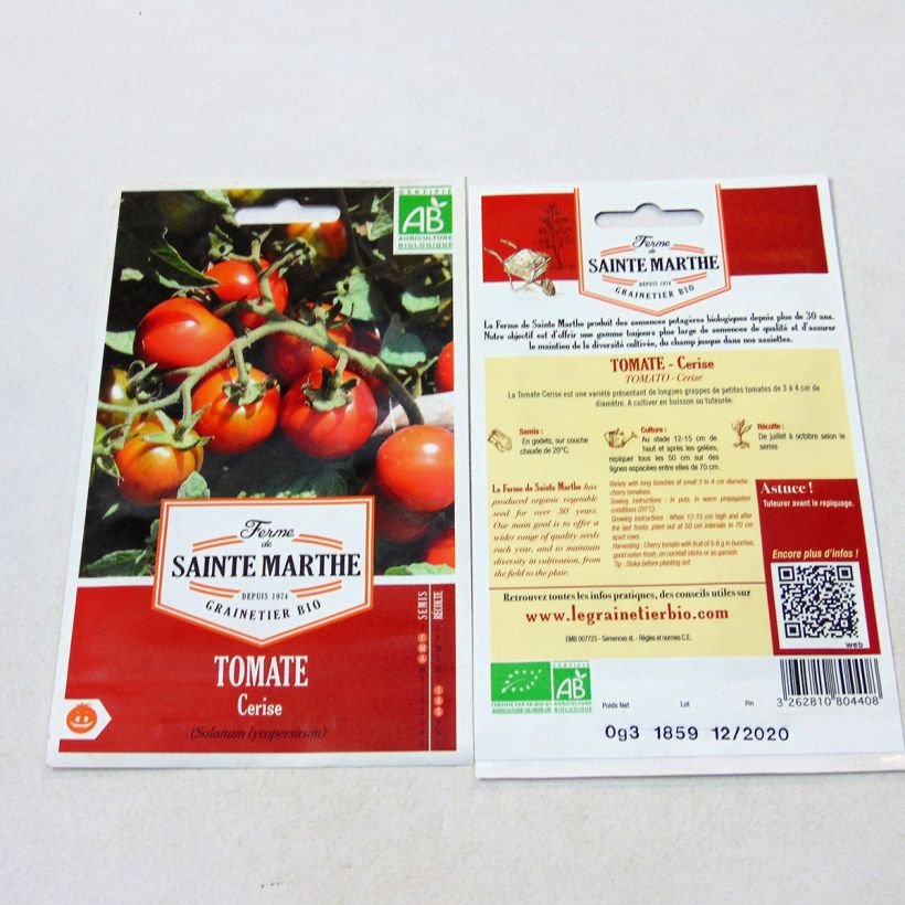 Esempio di esemplare Pomodoro ciliegino/datterino Cerise sacchetto di semi 50 come consegnato