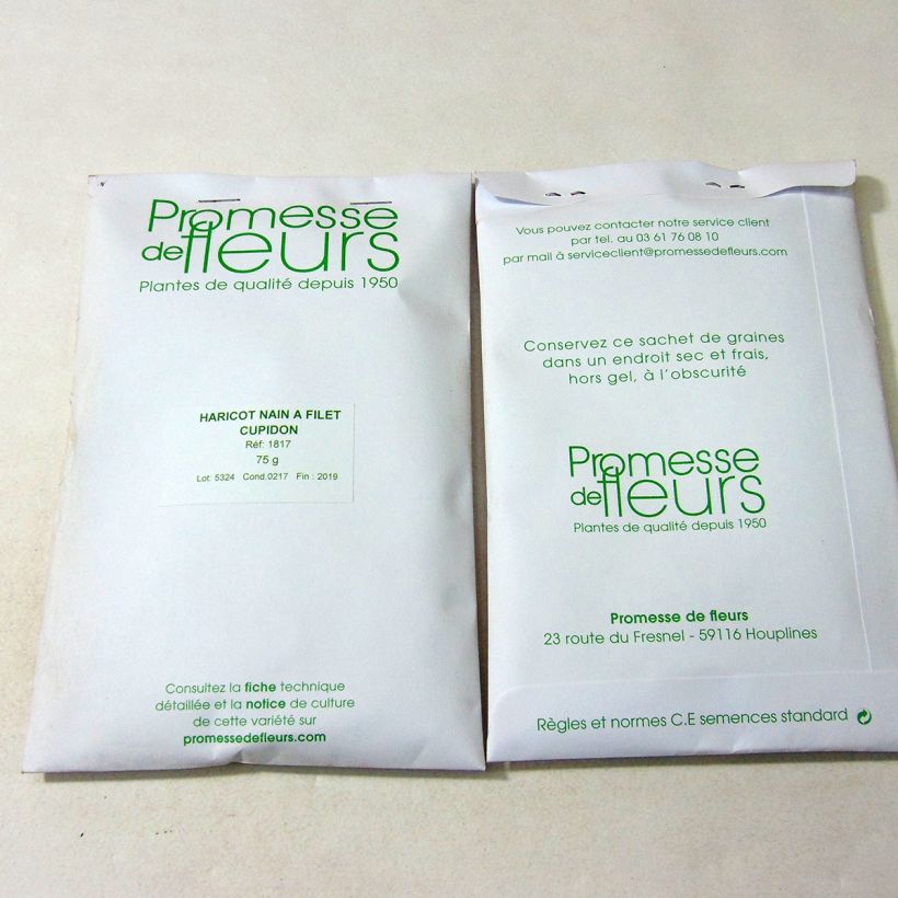 Esempio di esemplare Fagiolo nano Cupidon sacchetto di semi 200 (75g) come consegnato