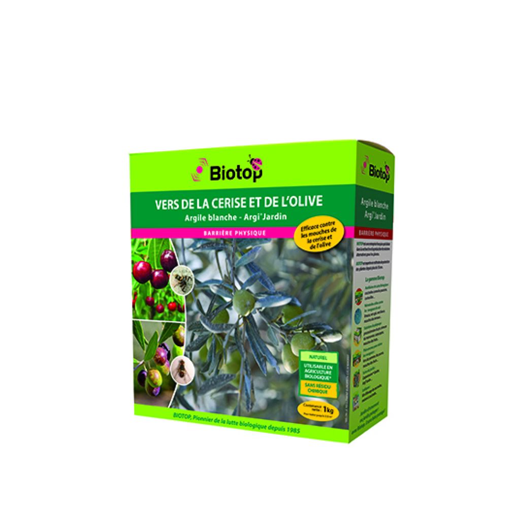 Argilla protettiva contro i vermi e le mosche del ciliegio e dell'olivo Biotop