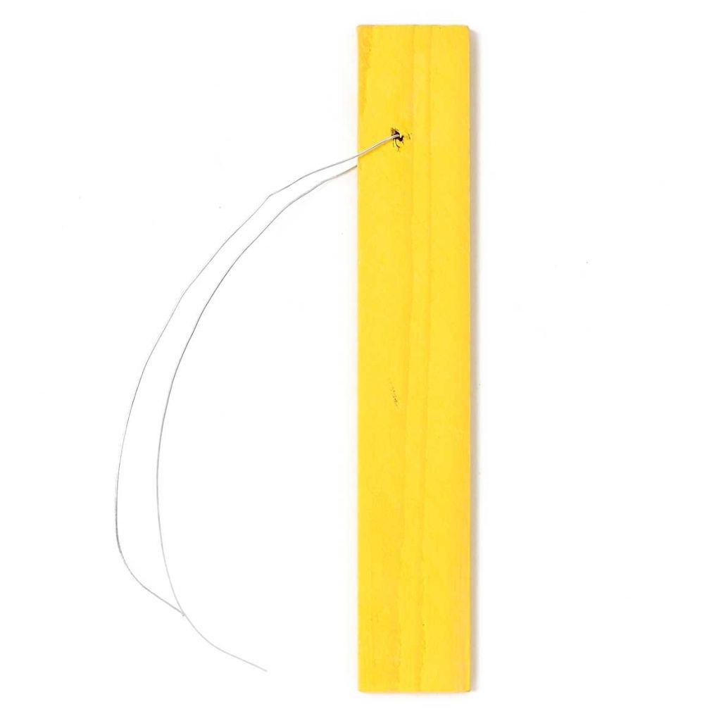 Etichetta da appendere in legno giallo