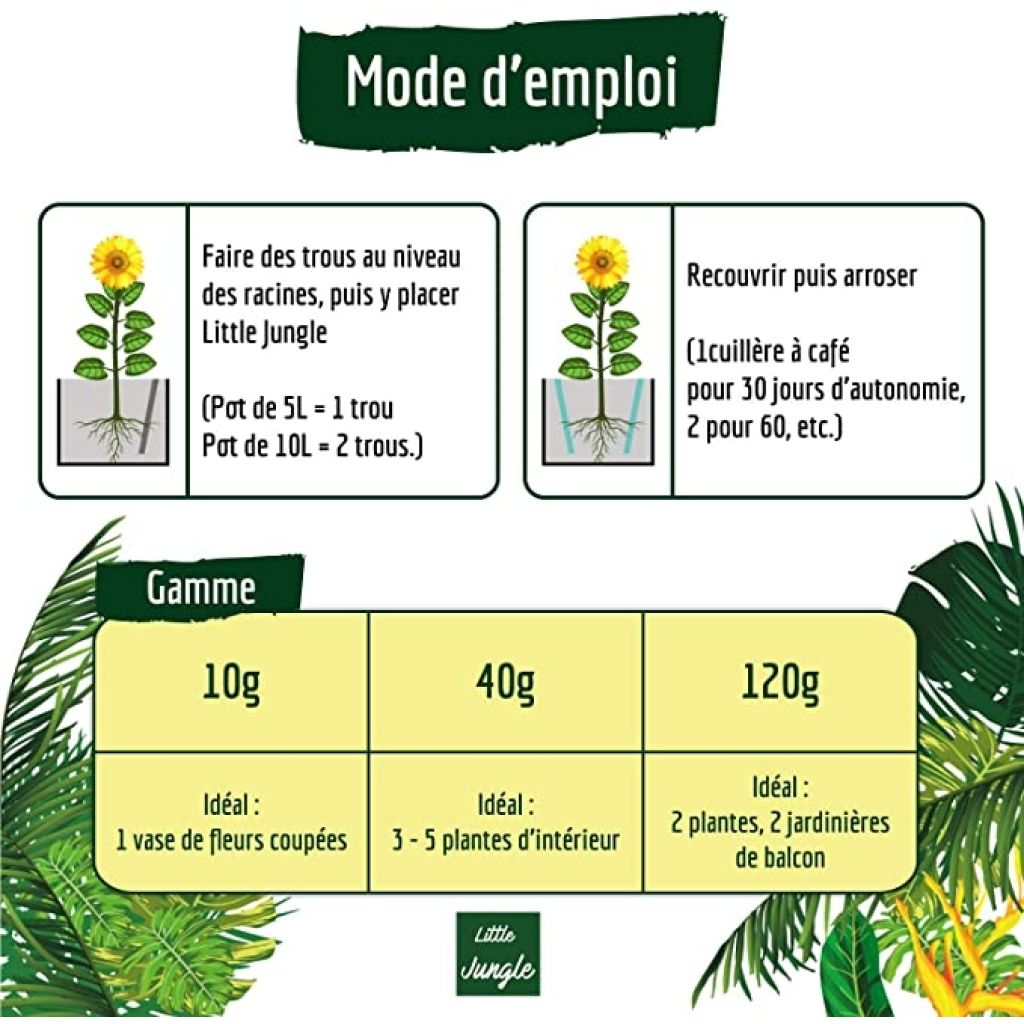 Serbatoio d'acqua solido, ritenitore idrico. Little jungle