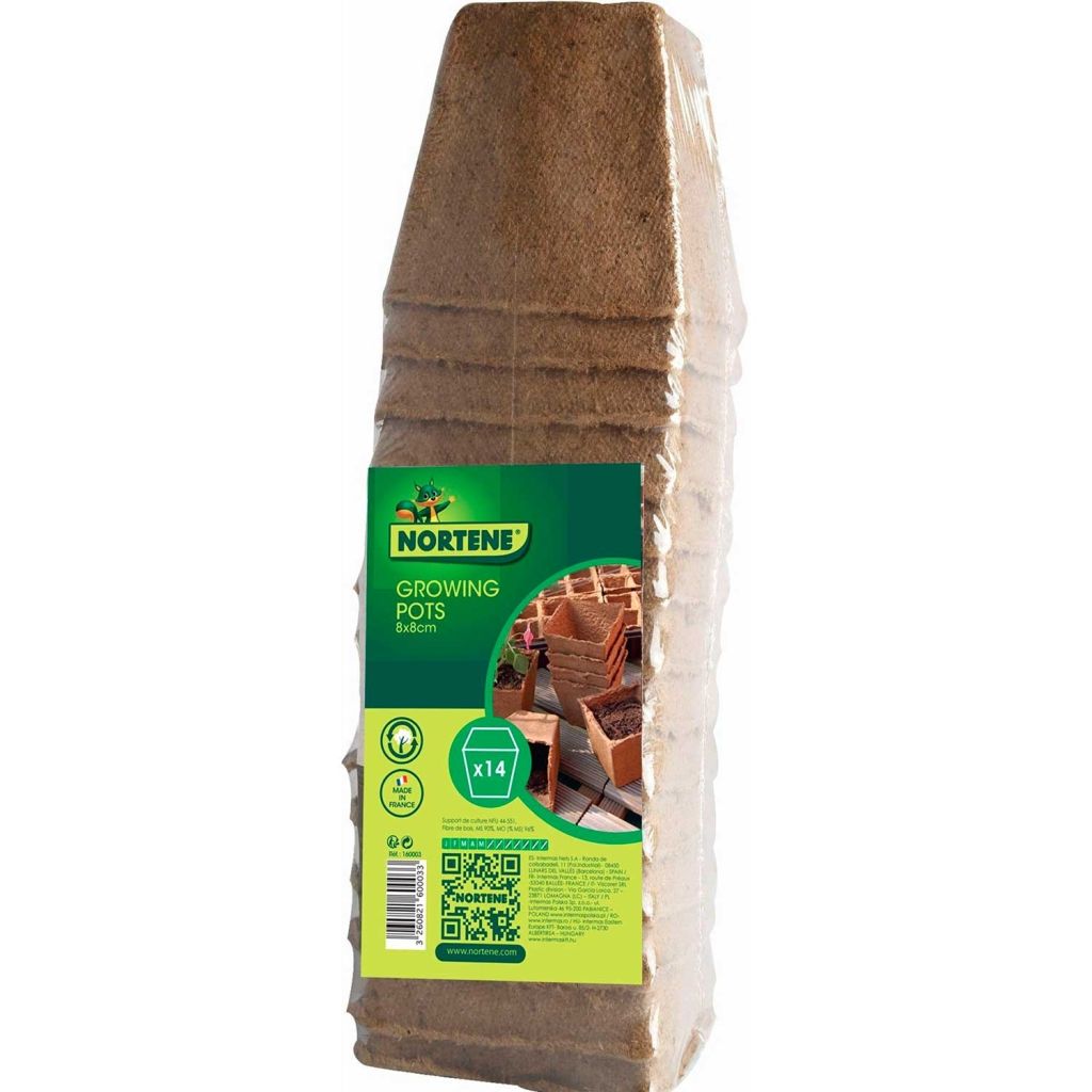 Vasi quadrati biodegradabili GROWING POTS