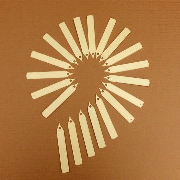 Etichetta stretta da piantare avorio